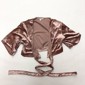 Pink Velvet Crop Top